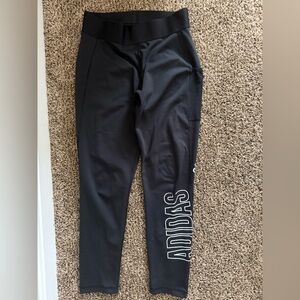 Adidas Kids Black Leggings with Logo
